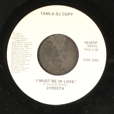 洋楽 SYREETA / SAME SYREETA: i must be in love / same TAMLA 7