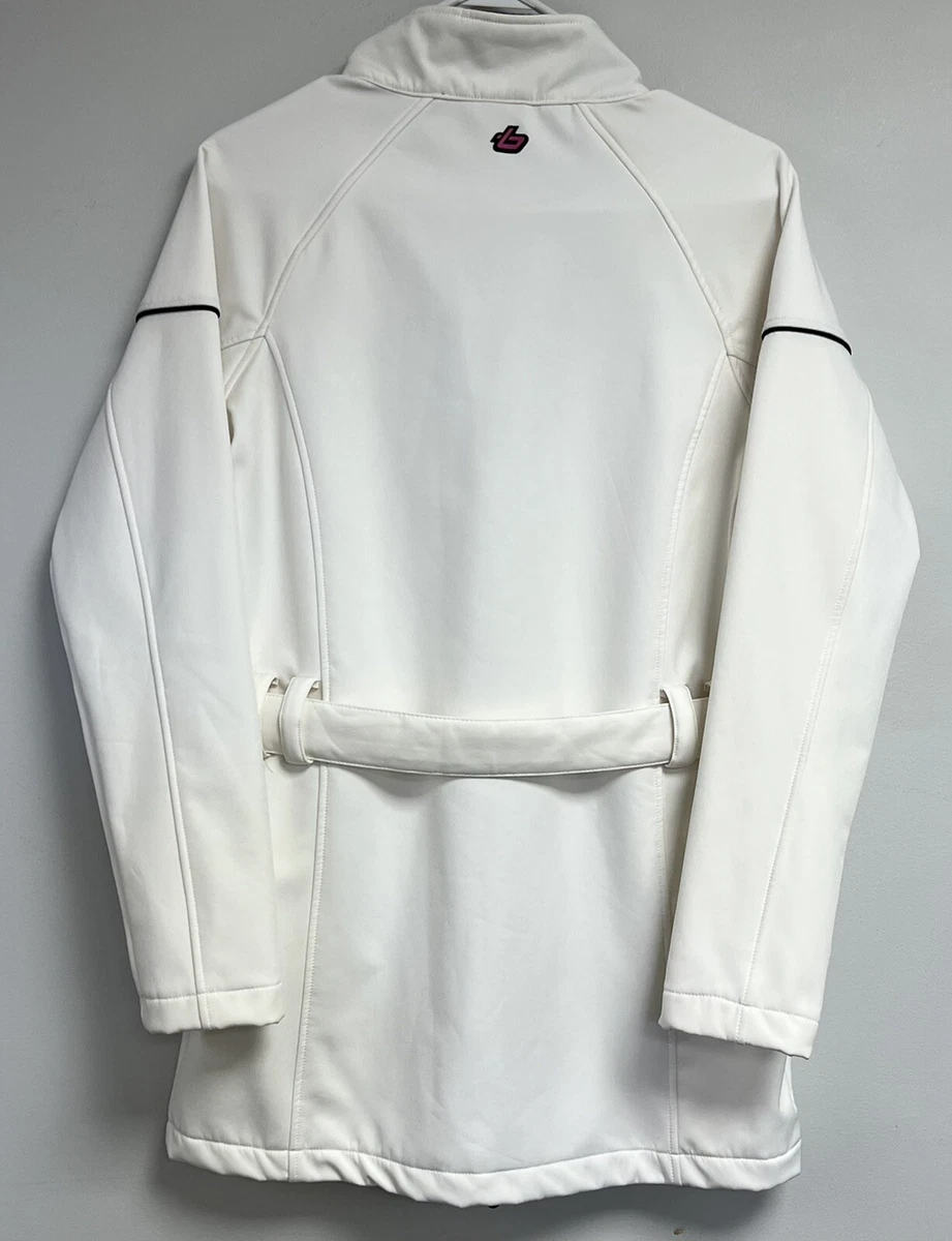 BOLLE Soft Shell Ski Jacket Womens Size M Adult White Coat Belted Snowboarding