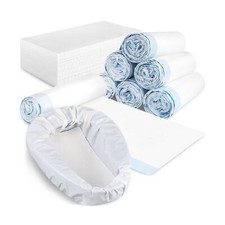 70 Pack Bedpan Liners Disposable Commode Liners with Absorbent Pads   Bedp