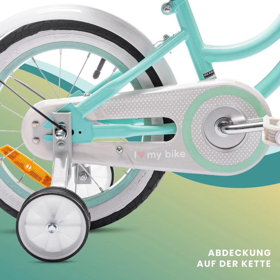 Kinderfahrrad 14 Zoll Mädchenfahrrad Kinderrad Fahrrad 3-5 Jahre Heart Bike - Bild 4 von 4