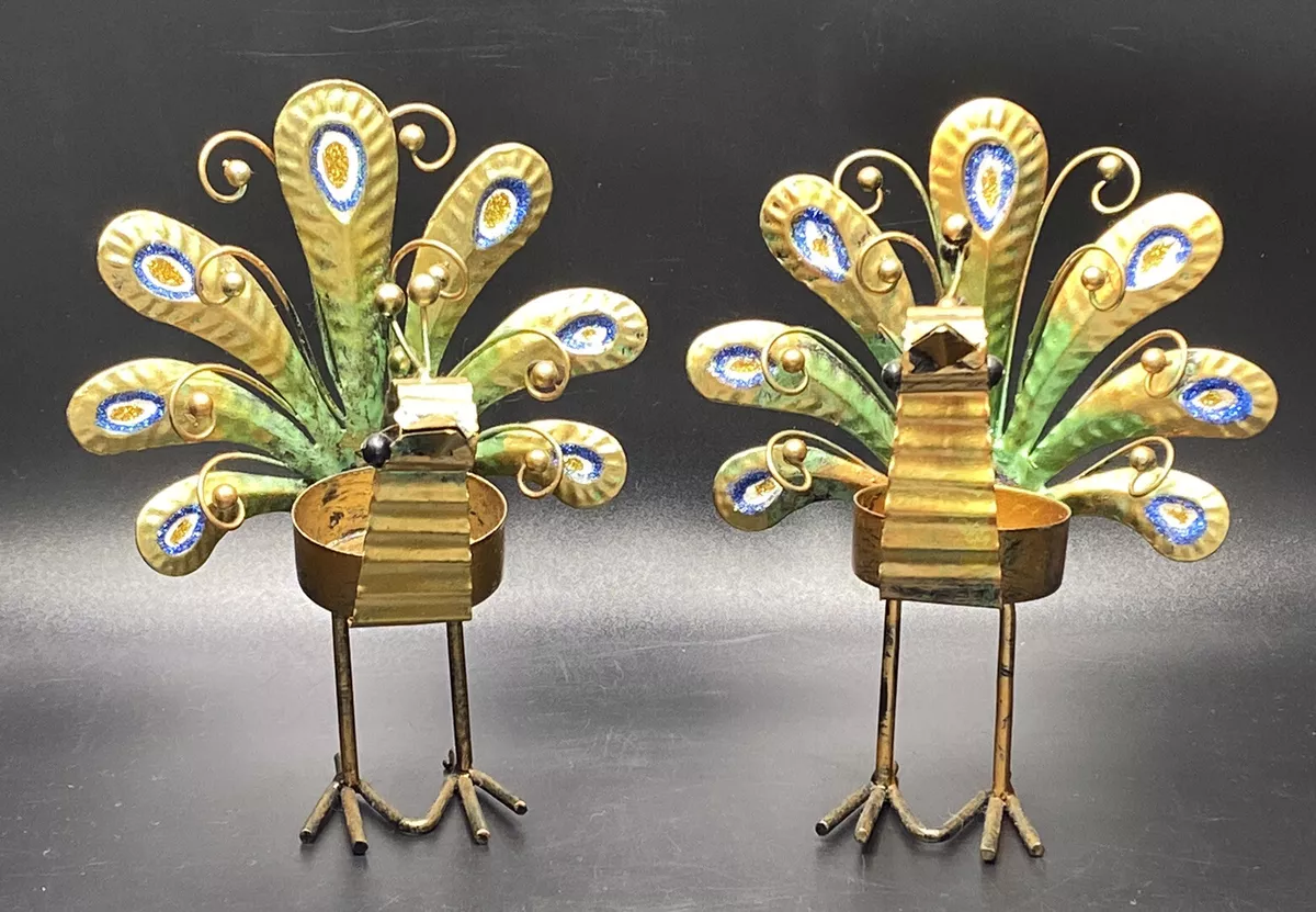 Peacock tea light holder deals
