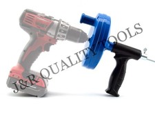 DRILL DRAIN SNAKE CLEANER 25' 1/4" Cable Sink Cleaning Plumbing Clog Pipe Opener