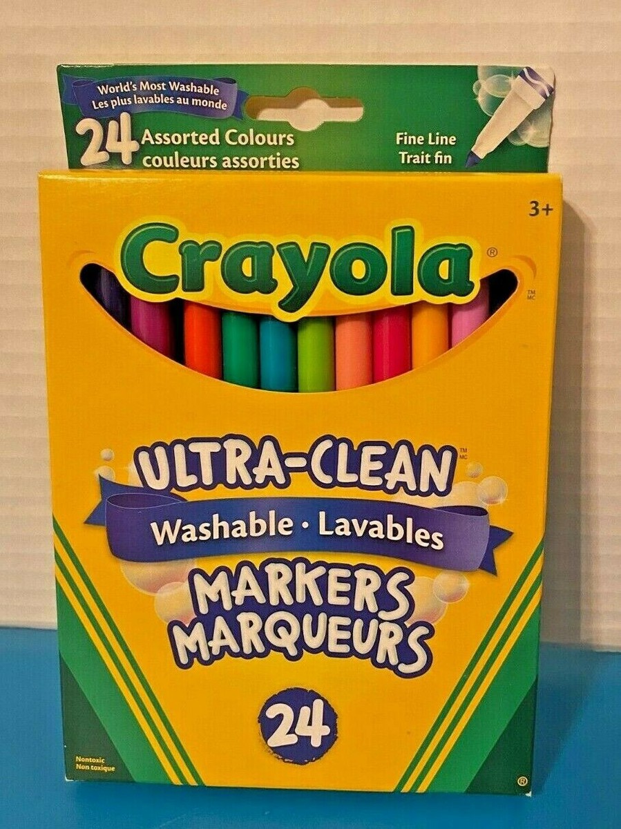 crayola ultra -clean washable markers,24 count nontoxic