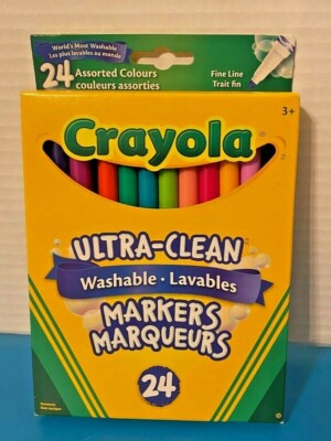 crayola ultra -clean washable markers,24 count nontoxic