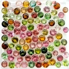 Wholesale Lot 2mm Round Facet Natural Multi Tourmaline Loose Calibrated Gemstone
