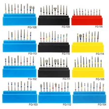 Dental Diamond Burs Composite/Polishing Kit for High Speed Handpiece FG101-FG117