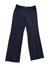 Armani Collezioni Women Pants Sz 2 / 38 Wide Leg Trouser 2 Button Wool Navy NICE