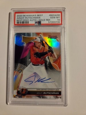 2020 Bowman's Best Adley Rutschman Gold Refractor Auto #30/50 PSA 10