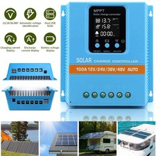 4800W 100A MPPT Solar Charge Controller 12V/24V/36V/48V Battery PV Regulator LCD