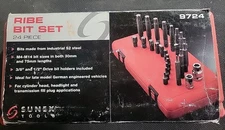   Ribe Bit Set 24 Pieces Sunex Tools # 9724   M4 - M14  30 And 75 MM length  New