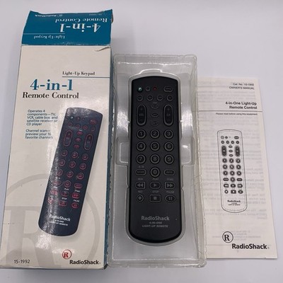 Radio Shack 4-in-1 Light Up Remote Control 15-1992 New Open Box VTG Radioshack