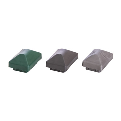Kunstoff Abdeckkappe doppelstabmattenzaun Pfosten 60x40mm UV-geschützt RAL 7016