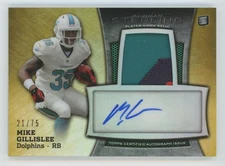 Mike Gillislee 2013 Bowman Sterling Gold Refractor RC Auto /75 Jersey #BSAR-MGI