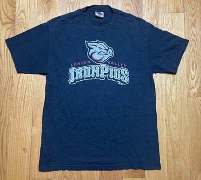 Lehigh Valley IronPigs Shirt Mens Large Baseball Minor League MiLB Blue