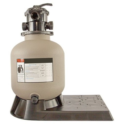 Above Ground Swimming Pool Sand Filter w/ Valve & Base (Choose Tank Size)