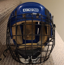 Vintage CMM HT1 HT1L Hockey Helmet Blue – NHL Style – Sold As Is – Icie large