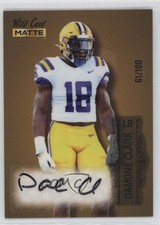 2022 Wild Card MATTE Auto Gold - Silver Foil 61/100 Damone Clark Auto 1n4j