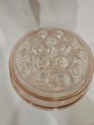 16 Hole Vintage Clear Glass Flower Frog Floral Holder With Depression Glass Vase — photo 4