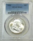 1951 P Franklin Half Dollar PCGS MS64 95% FBL Frosty Luster New Holder #H290J