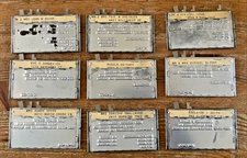 Vintage Charge Plate Lot 9 Credit Card Department Store Account Addressograph