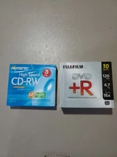 Memorex 5 Pack CD RW High Speed ,fujifilm Dvd+ R Bundle Of 2