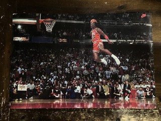 Vintage Nike Michael Jordan Poster from NBA Slam Dunk Contest 23”x35”