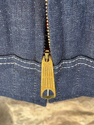 Vintage 70s Lee Men's Model 91-B Full Zip Quilted Lined Denim