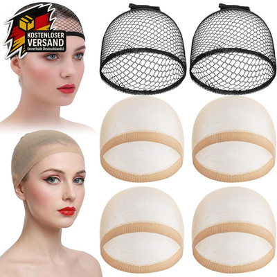 Haarnetz Wig Cap Set, elastisch, atmungsaktiv, für Perücken, 6 Stück