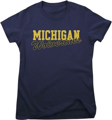 University of Michigan Damen T-Shirt Wolverines Girly Tee PA-5-MICH002-Mich05