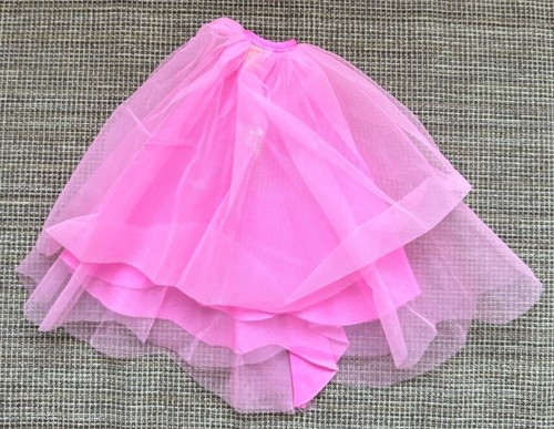 Vintage 1990 Costume Ball Barbie Gown #7123 PINK SKIRT & WHITE TOP ONLY - Picture 4 of 8