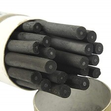 Vine Charcoal, Soft, Black 25 Charcoal Sticks for Drawing, Sketching, and Fin...