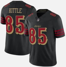 Mens 49ers 85 Kittle Black 2025 Limited Stitched Jersey Gift For Christmas