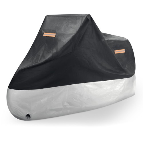AKEIE All Season Motorcycle Cover - Waterproof Dustproof 190T Polyester, XXL 104 Inch For Harley Davidson & More