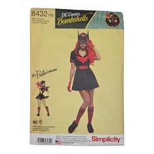 Simplicity 8432 DC Comics Bombshells Batwoman Sewing Pattern Size H5 6-14 Uncut