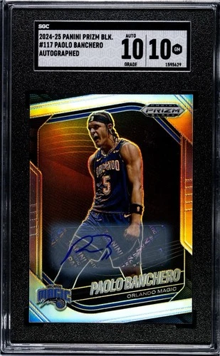 2024-25 Panini Prizm Black - Paolo Banchero #117 (AU) Silver 🔥SGC 10🔥 GEM MINT
