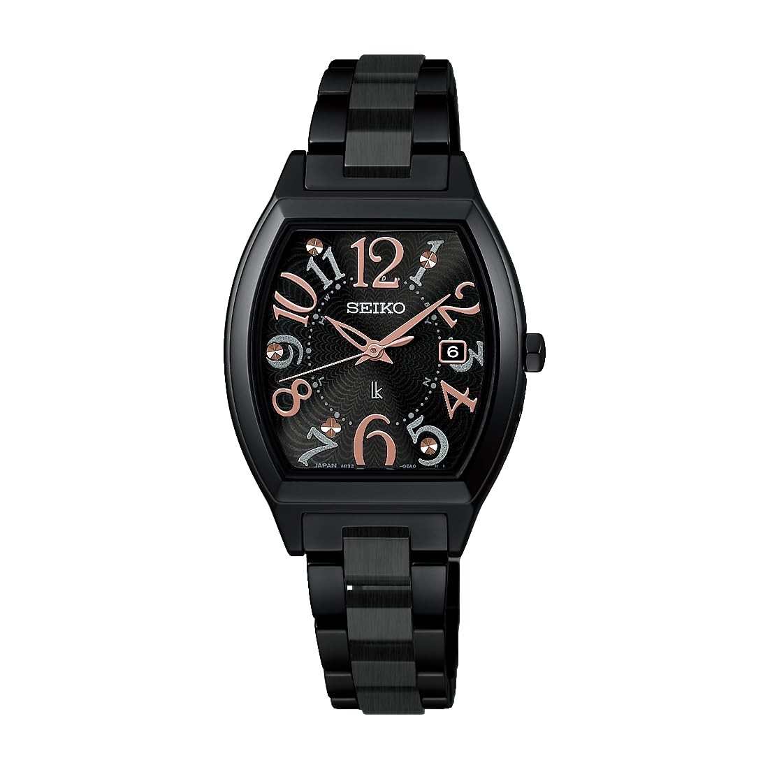 SEIKO LUKIA SSQW101 Black Titanium Solar Radio Women's Watch New