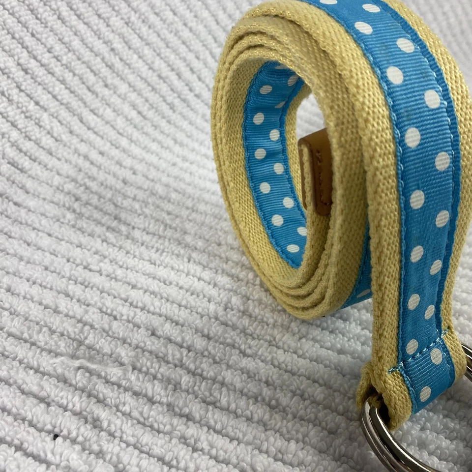 Tommy Hilfiger Cinturón Mujer Grande Azul Lunares Anillo en D Lona Bronceado Sin Níquel Foto 2 de 4