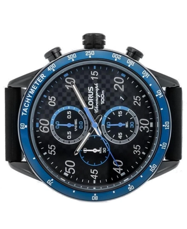 Reloj informal de cuarzo LORUS para hombre clásico vestido esfera negra impermeable redondo Japón Ch Foto 3 de 4