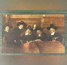 SYNDICS, 1662 REMBRANDT Original Vintage Fine Art 50’s Print USA Printed Antique