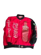  Vintage Nascar Racing Jacket JH Design Coca Cola Sz 2XL RARE