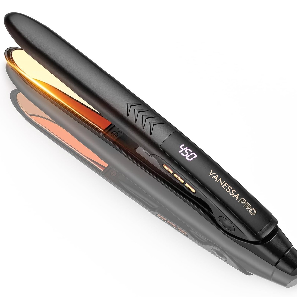 VANESSA PRO Flat Iron Hair Straightener, 100% Pure Titanium Flat