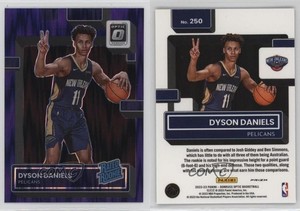 2022 Panini Donruss Optic Rated Purple Shock Prizm Dyson Daniels #250 Rookie RC