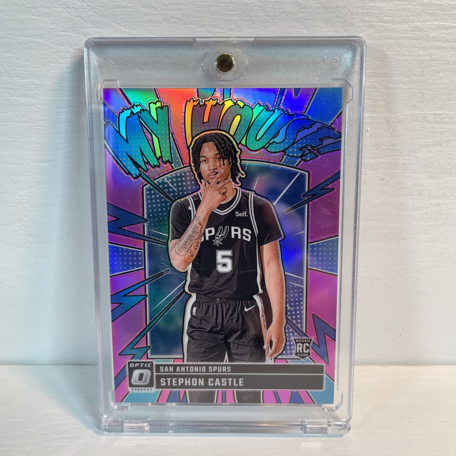 2024-25 Panini Donruss Optic My House Stephon Castle Pink Prizm RC #25 /25 Spurs