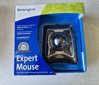 ''NEW'' Kensington Expert Mouse Wired 4 Button Optical Trackball Scroll Ring 64345