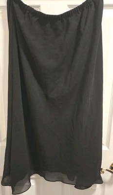 Black Knee Length Midi Skirt 20w Amanda Smith Woman