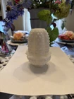 Vintage  White 2 piece Hobnail Milk Glass Fairy Lamp As Is