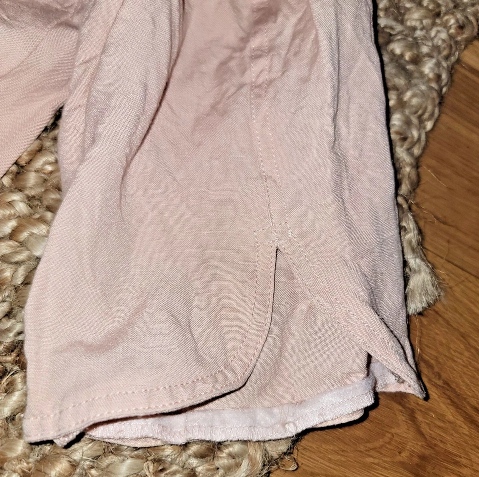 Chaqueta Ruby Rd Mujer 20W Rosa Melocotón Rosa Adornada Cuello Blazer Lino Faircore Foto 3 de 4