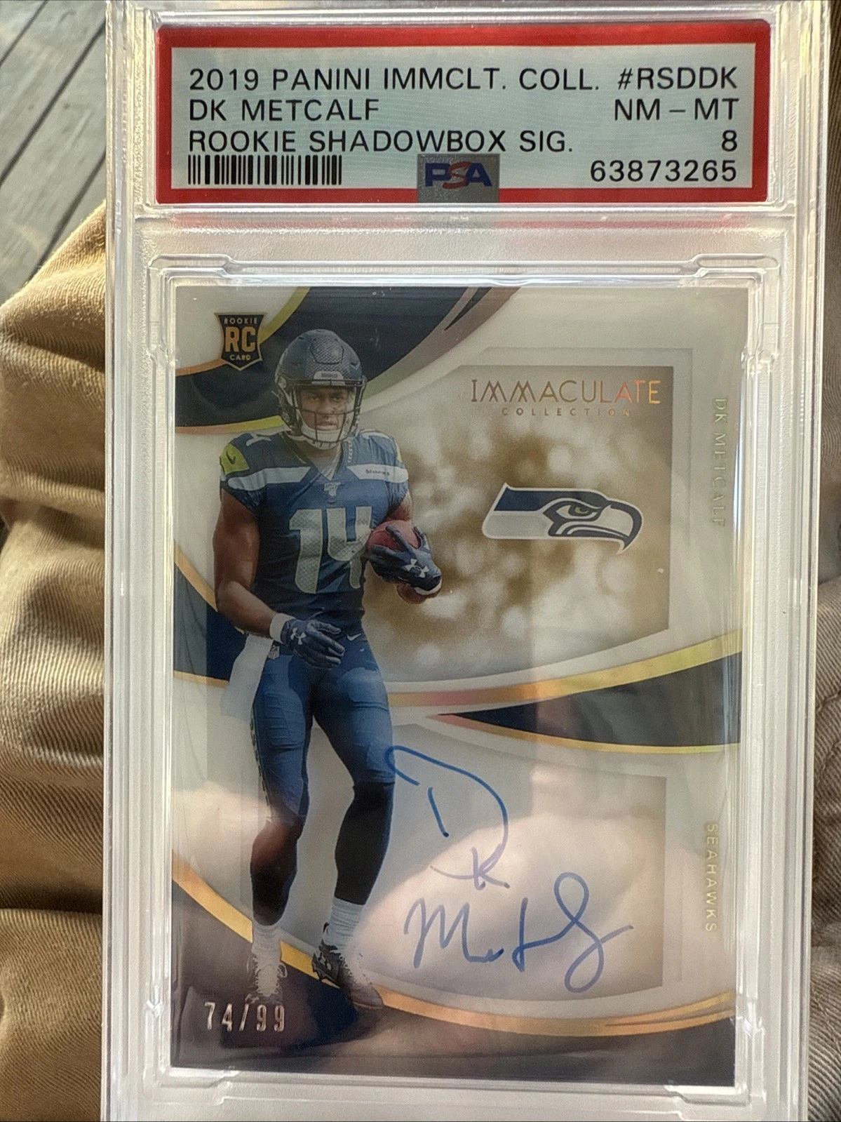 DK Metcalf Panini Immaculate Collection Rookies Shadowbox Signatures #RSDDK Base