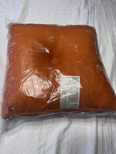 Almohada de Colección Fleur de Lis Años 60 Cuadrada MCM Naranja 13x13 - Imagen 6 de 6