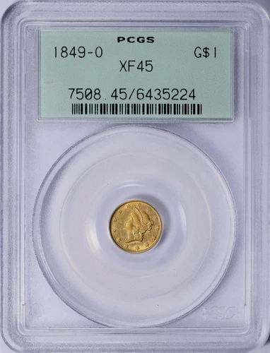 1849-O Liberty Gold Dollar New Orleans G$1 - PCGS XF45 OGH